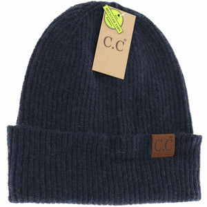 C.C Beanie Unisex Soft Ribbed Cuff Beanie