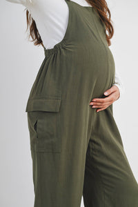 Straight Leg Maternity Adjustable Overalls