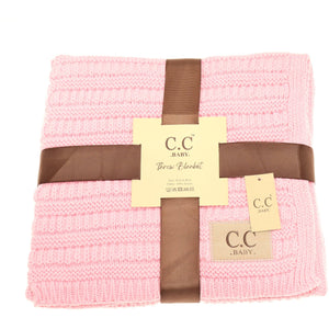 C.C Baby ~ Solid Ribbed Knit Bedding Blanket