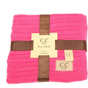 C.C Baby ~ Solid Ribbed Knit Bedding Blanket