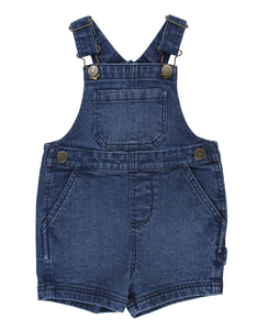 RuffleButts + RuggedButts® Denim Short Overalls
