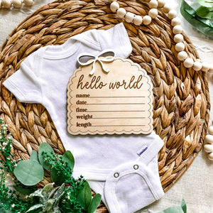 Dainty Bow Hello World Sign