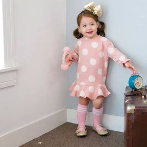 Pink Peppy Knee Socks