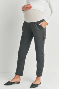 Tapered Maternity Full Panel Ankle Pants