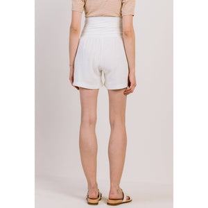 Linen Blend Maternity Shorts