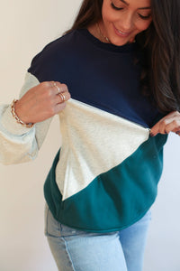 Velour Zip Breastfeeding Sweatshirt