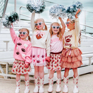 Gingham Printed Tulle Tiered Tutu