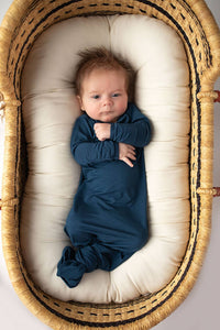 Navy Blue Knotted Gown