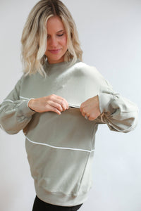 Relaxed Fit Invisible Zipper Breastfeeding Sweatshirt