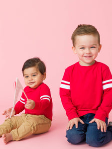 RuffleButts + RuggedButts® Racing Stripe Long Sleeve Shirt