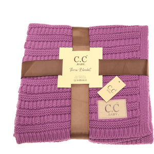 C.C Baby ~ Solid Ribbed Knit Bedding Blanket