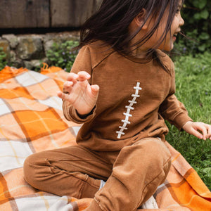 Acid Wash Football Sweatshirt