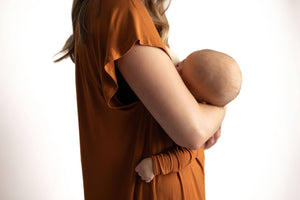 Saddle Orange Western Mommy Labor & Delivery/ Nursing Gown