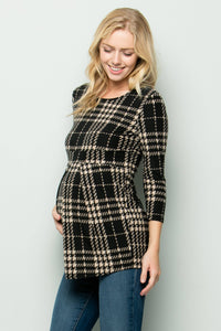 Virginia Plaid Pleated Top