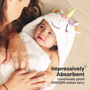 Unicorn Hooded Baby Bath Towels Newborn