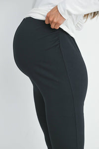 Black High Rise Maternity Flare Knit Pants