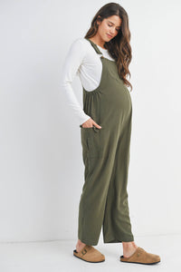 Straight Leg Maternity Adjustable Overalls