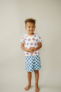 Patriotic Vibes Cargo Shorts Set