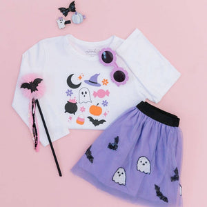 Ghost and Bat Sequin Halloween Tutu