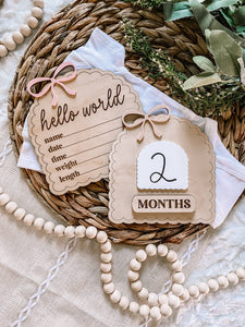 Dainty Bow Hello World Sign