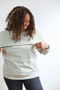 Relaxed Fit Invisible Zipper Breastfeeding Sweatshirt