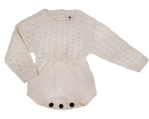 Zoya Cotton Sweater Romper Baby Outfit.