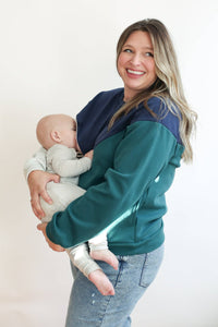 Velour Zip Breastfeeding Sweatshirt