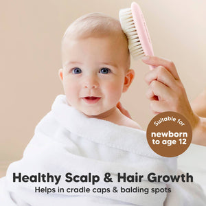 KeaBabies Baby Hair Brush and Comb Set - Blush