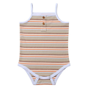 Vignette® Natural Retro Stripe Karter Onesie