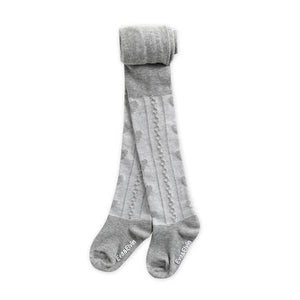 Twisted Heart Grey Tights