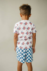 Patriotic Vibes Cargo Shorts Set