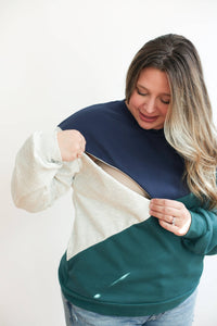 Velour Zip Breastfeeding Sweatshirt