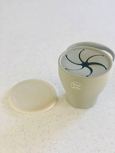 Mini & Me Snack Cup Collapsible with Lid - Olive