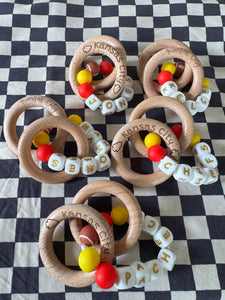 KC Chiefs Wooden Teether