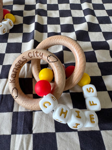 KC Chiefs Wooden Teether