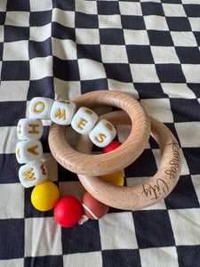 KC Chiefs Wooden Teether