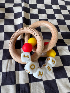 KC Chiefs Wooden Teether
