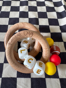 KC Chiefs Wooden Teether
