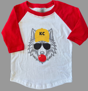 KC Wolfie 3/4 Length Sleeve Tee