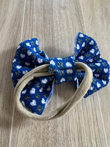 Evelyn Marie ~ Royal Blue KC Themed Infant Headband Bow