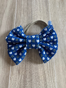 Evelyn Marie ~ Royal Blue KC Themed Infant Headband Bow