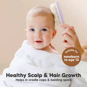 KeaBabies Baby Hair Brush and Comb Set - Thistle