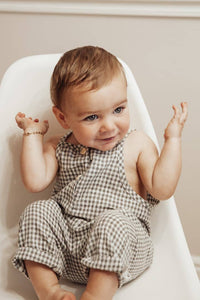 Atticus Gingham Cotton Romper