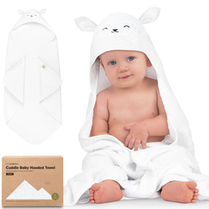 KeaBabies Cuddle Baby Lamb Hooded Towel