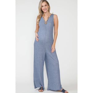 Everyday Maxi Jumpsuit & Cardigan 2Pcs Maternity Set