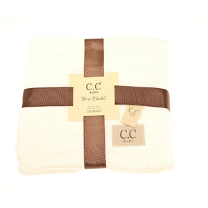 C.C Baby ~ Solid Ribbed Knit Bedding Blanket