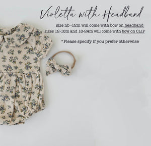 Violetta Floral Romper w/Bow