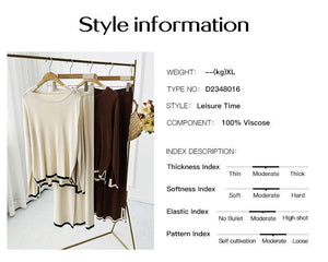Casual Knitted Sweater and Pants Set