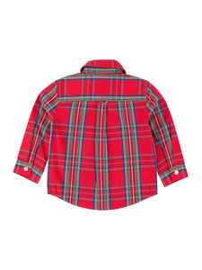 RuffleButts + RuggedButts® 'Tis The Season Plaid Button Down Shirt