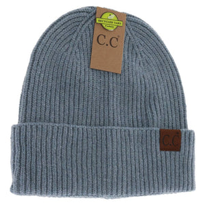 C.C Beanie Unisex Soft Ribbed Cuff Beanie